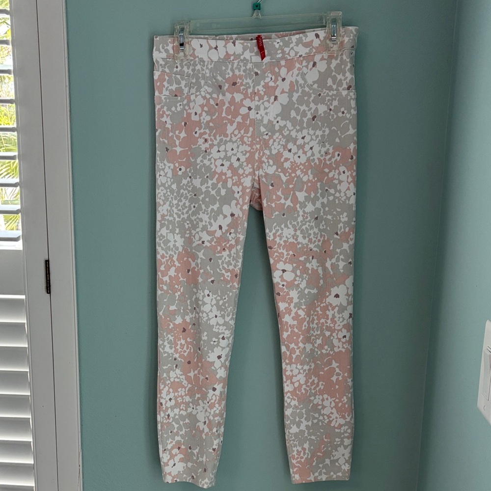 SPANX Women's Skinny Jeans - Pink and White and gray- Medium